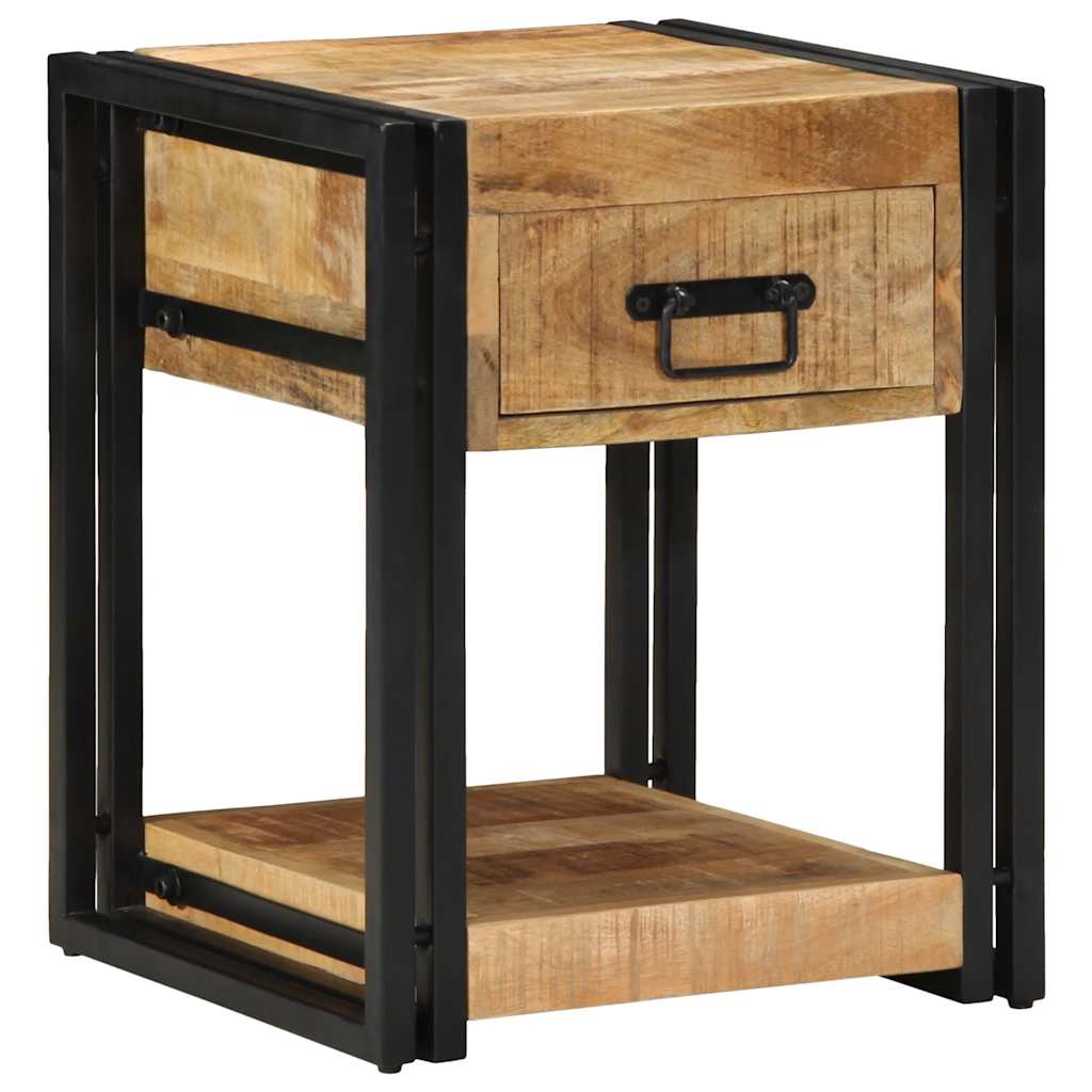 Tables de chevet (2 pcs) 40x40x50 cm Bois massif brut de manguier