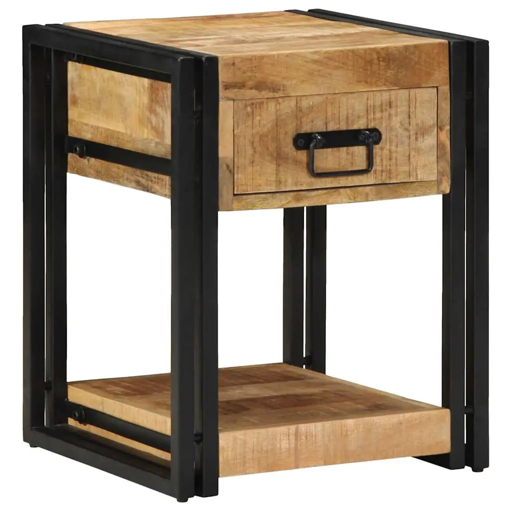Tables de chevet (2 pcs) 40x40x50 cm Bois massif brut de manguier - XIOS