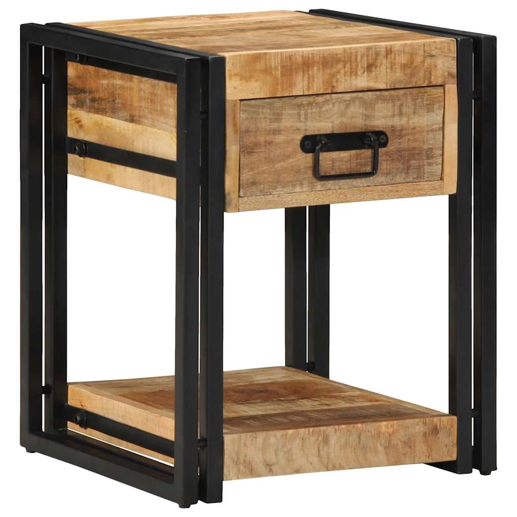 Tables de chevet (2 pcs) 40x40x50 cm Bois massif brut de manguier