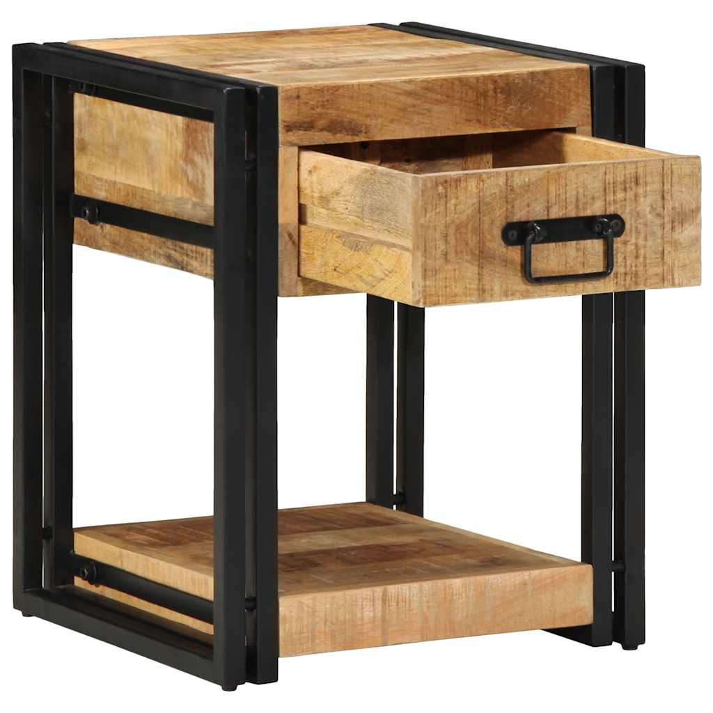 Tables de chevet (2 pcs) 40x40x50 cm Bois massif brut de manguier - XIOS