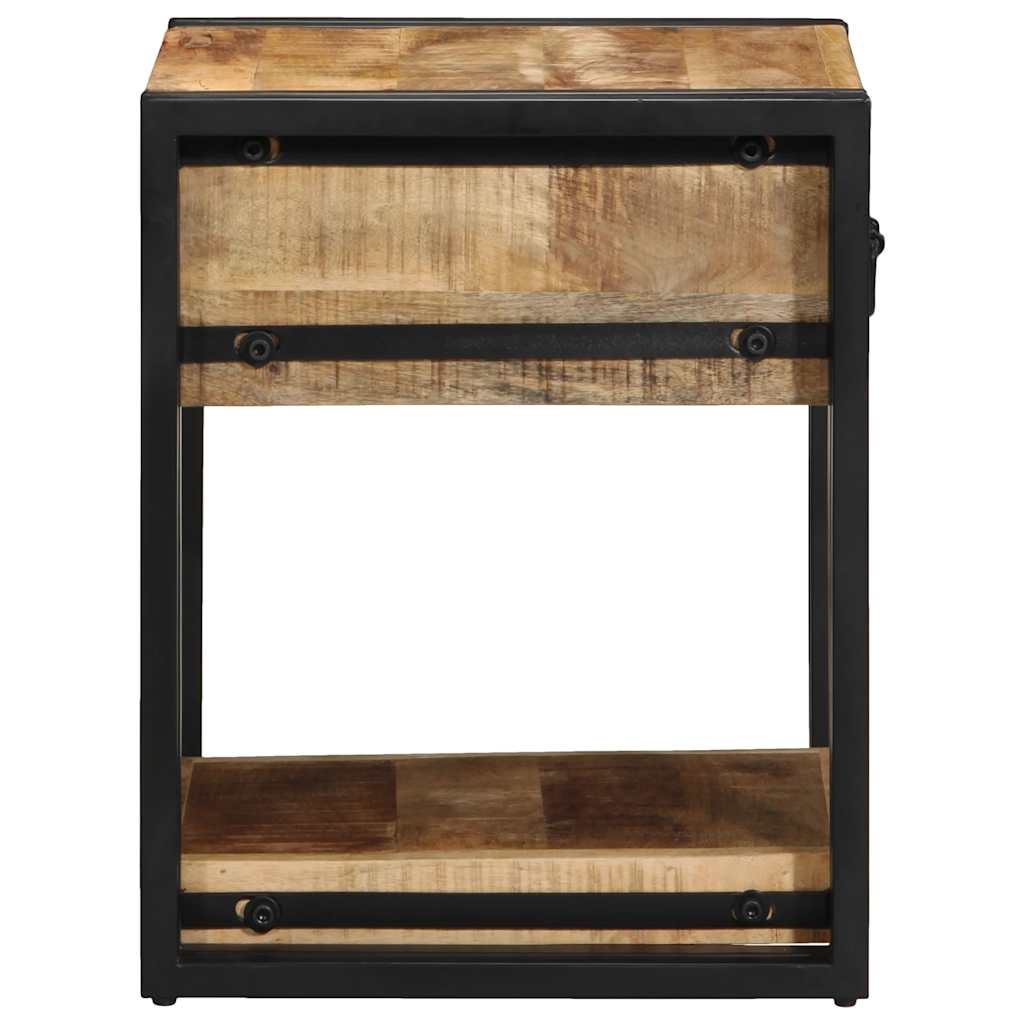 Tables de chevet (2 pcs) 40x40x50 cm Bois massif brut de manguier - XIOS