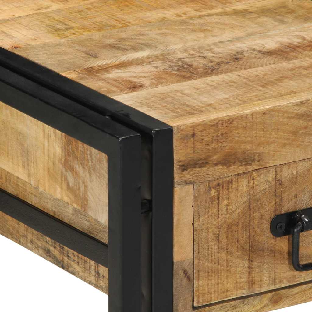 Tables de chevet (2 pcs) 40x40x50 cm Bois massif brut de manguier - XIOS