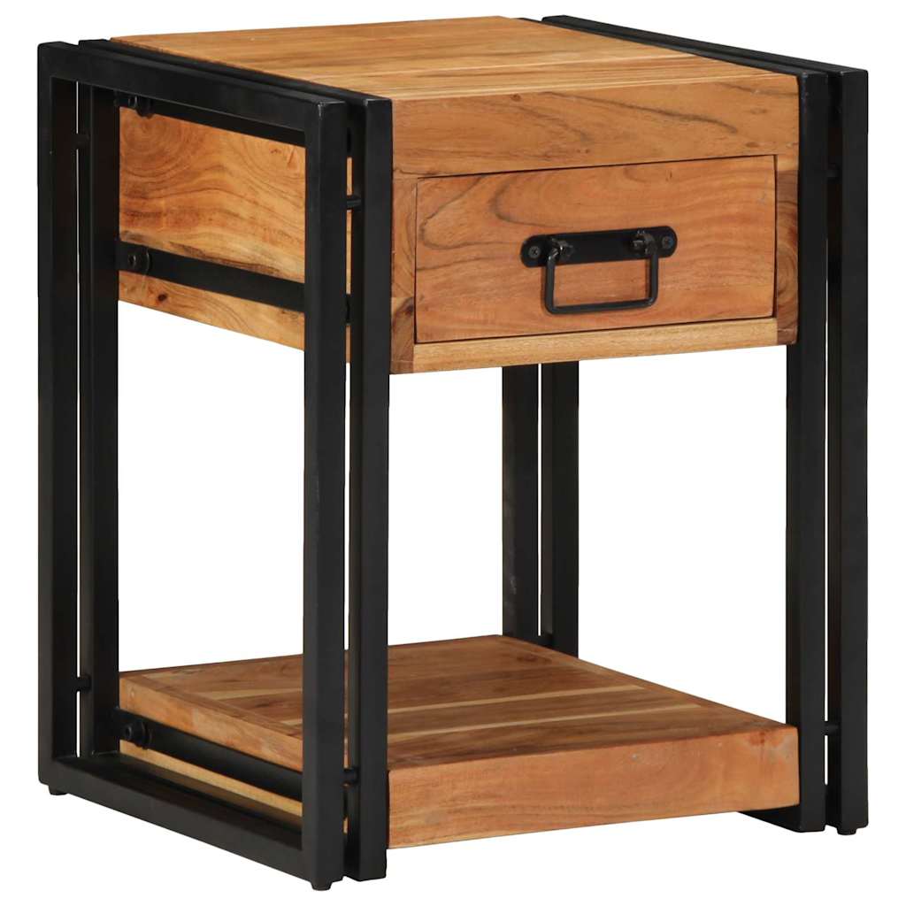 Cabinet de chevet Marron 40 x 40 x 50 cm Bois d'Acacia Massif - XIOS