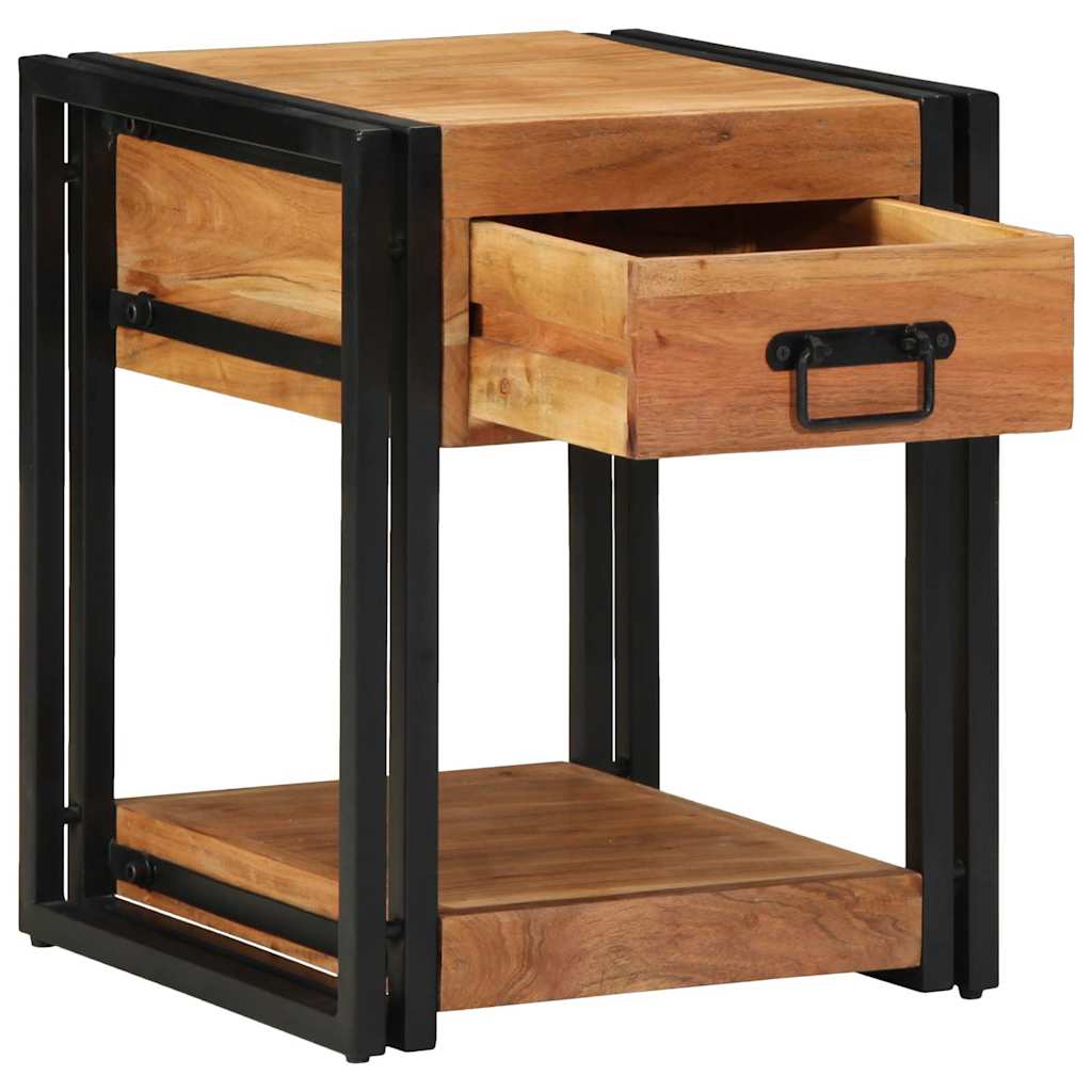 Cabinet de chevet Marron 40 x 40 x 50 cm Bois d'Acacia Massif - XIOS