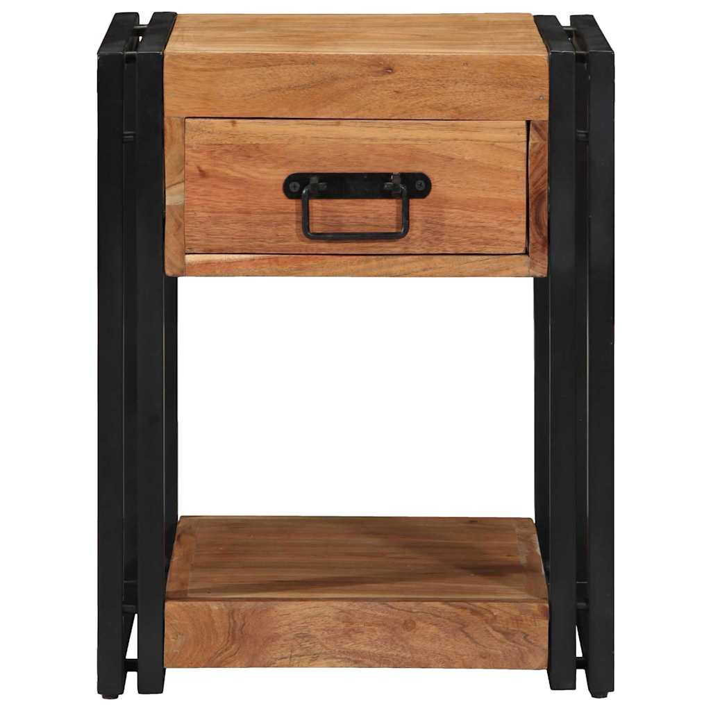 Cabinet de chevet Marron 40 x 40 x 50 cm Bois d'Acacia Massif - XIOS