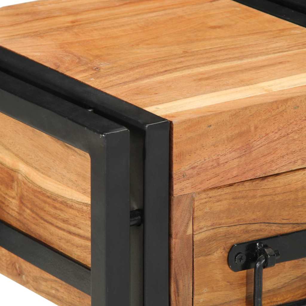 Cabinet de chevet Marron 30 x 30 x 40 cm Bois d'acacia massif - XIOS