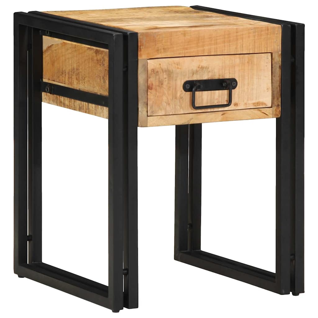 Table d'appoint 40 x 40 x 50 cm Bois de mangue massif et métal - XIOS