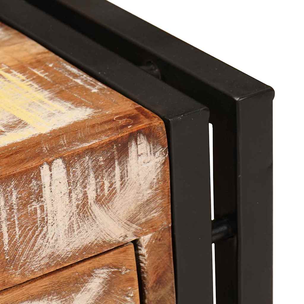 Table d'appoint 30 x 30 x 40 cm Bois recyclé massif et métal - XIOS