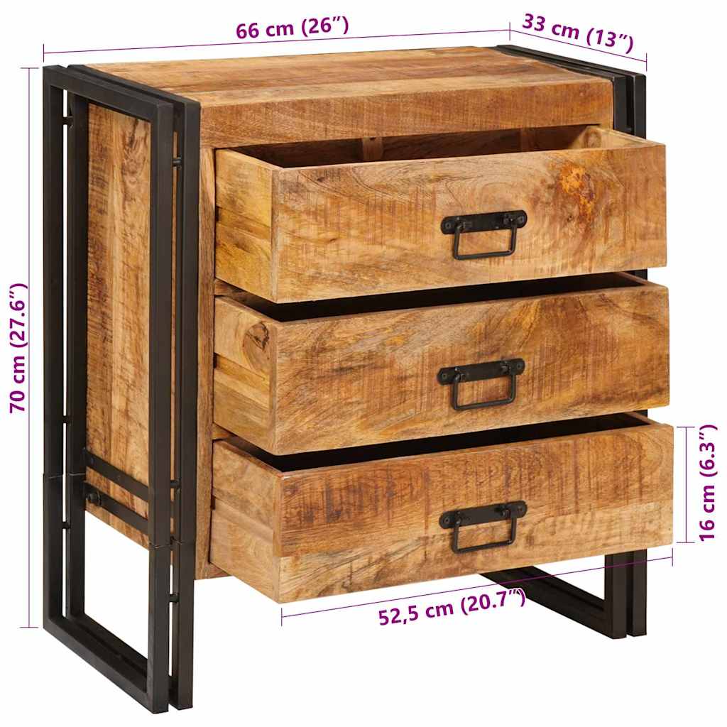 Buffet Marron 66 x 33 x 70 cm bois de manguier massif - XIOS
