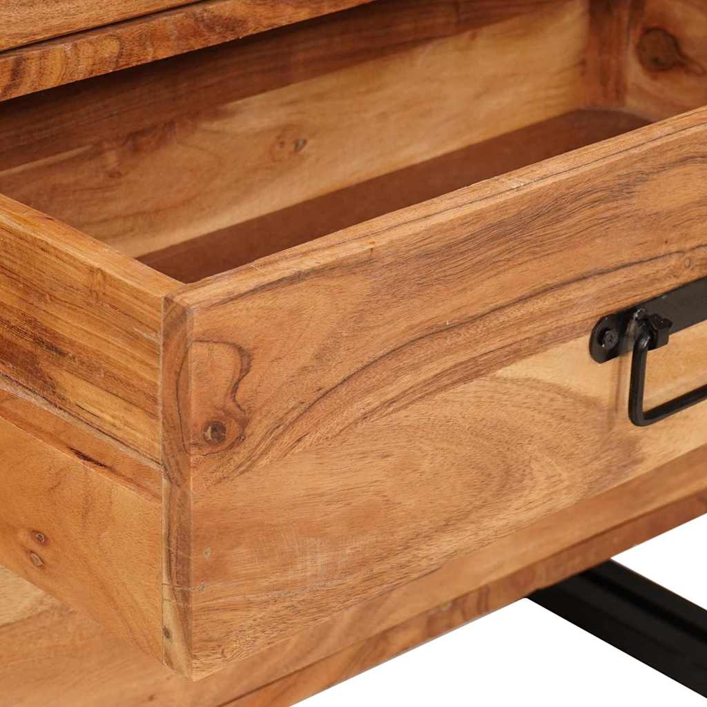 Buffet avec tiroir Marron 66 x 33 x 70 cm Bois d'acacia massif - XIOS