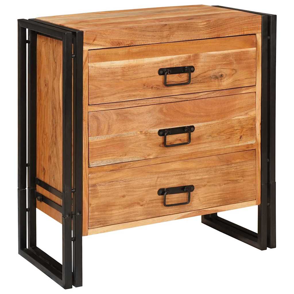 Buffet avec tiroir Marron 66 x 33 x 70 cm Bois d'acacia massif - XIOS