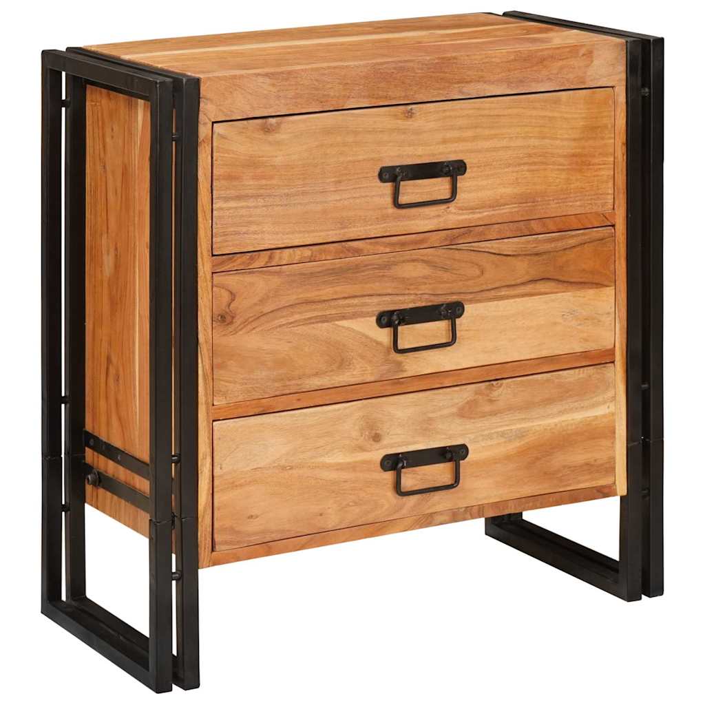 Buffet avec tiroir Marron 66 x 33 x 70 cm Bois d'acacia massif - XIOS