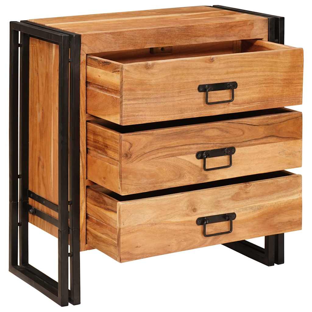 Buffet avec tiroir Marron 66 x 33 x 70 cm Bois d'acacia massif - XIOS