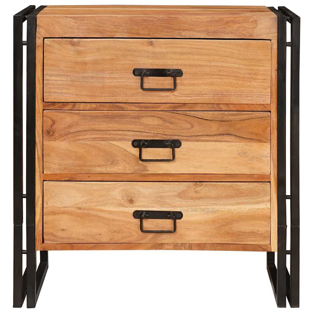 Buffet avec tiroir Marron 66 x 33 x 70 cm Bois d'acacia massif - XIOS