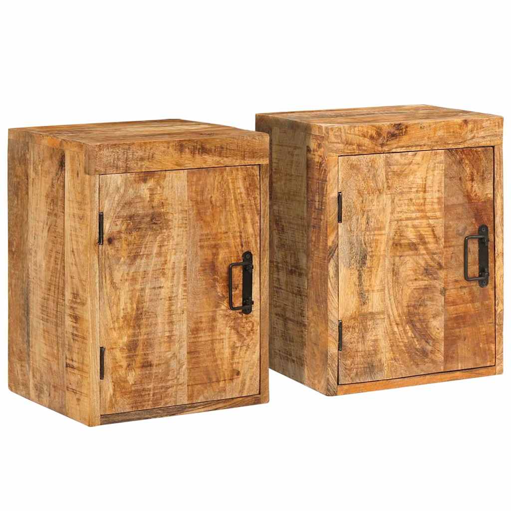 Table de chevet 2 pcs Marron Bois de mangue massif - XIOS
