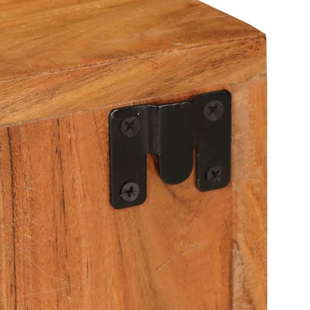 Table de chevet Marron 35 x 33 x 48 cm Bois massif d'acacia - XIOS