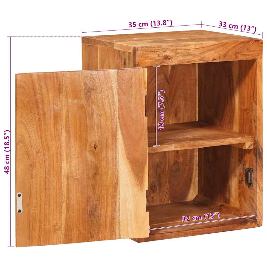 Table de chevet 2 pcs Marron Bois massif d'acacia - XIOS