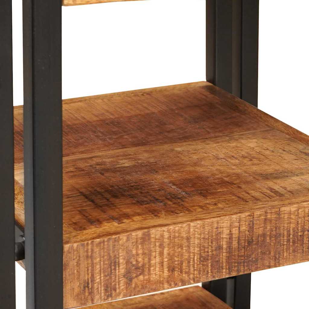 Table de chevet 2 pcs Marron et noir Bois de mangue massif - XIOS