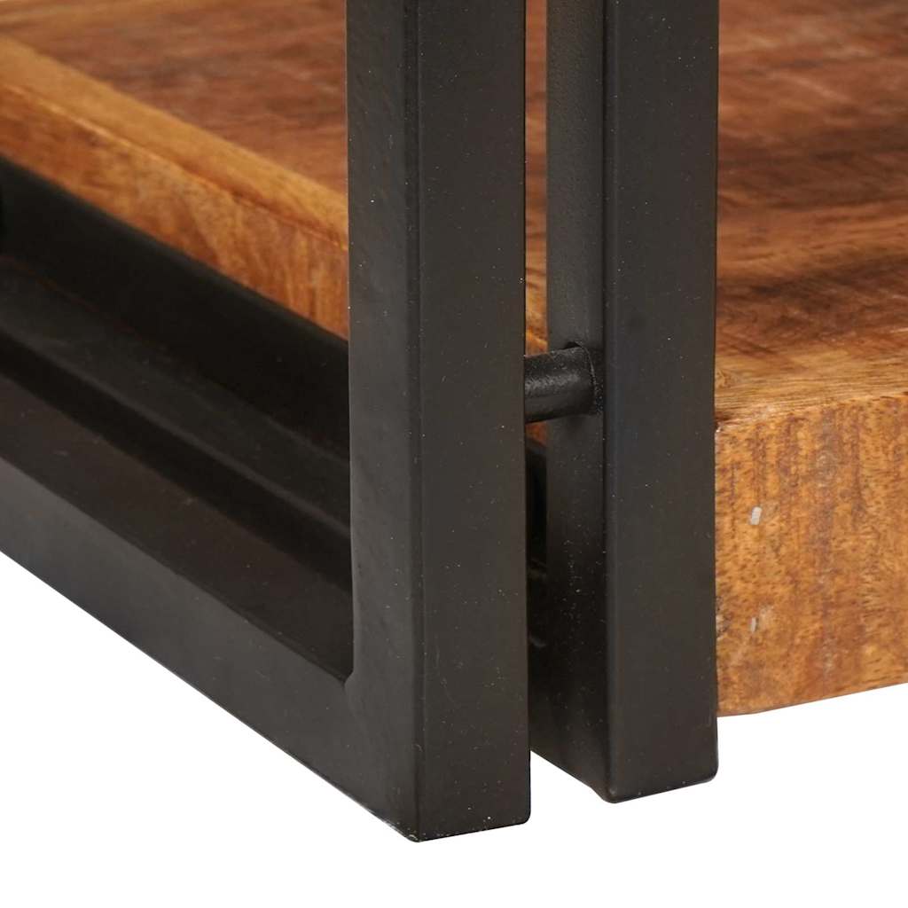 Table de chevet 2 pcs Marron et noir Bois de mangue massif - XIOS