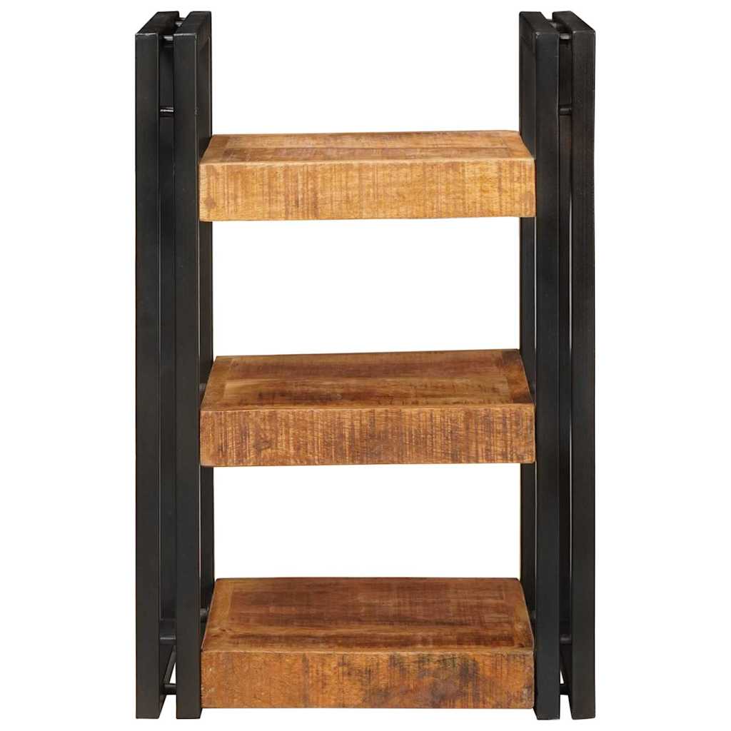 Table de chevet 2 pcs Marron et noir Bois de mangue massif - XIOS