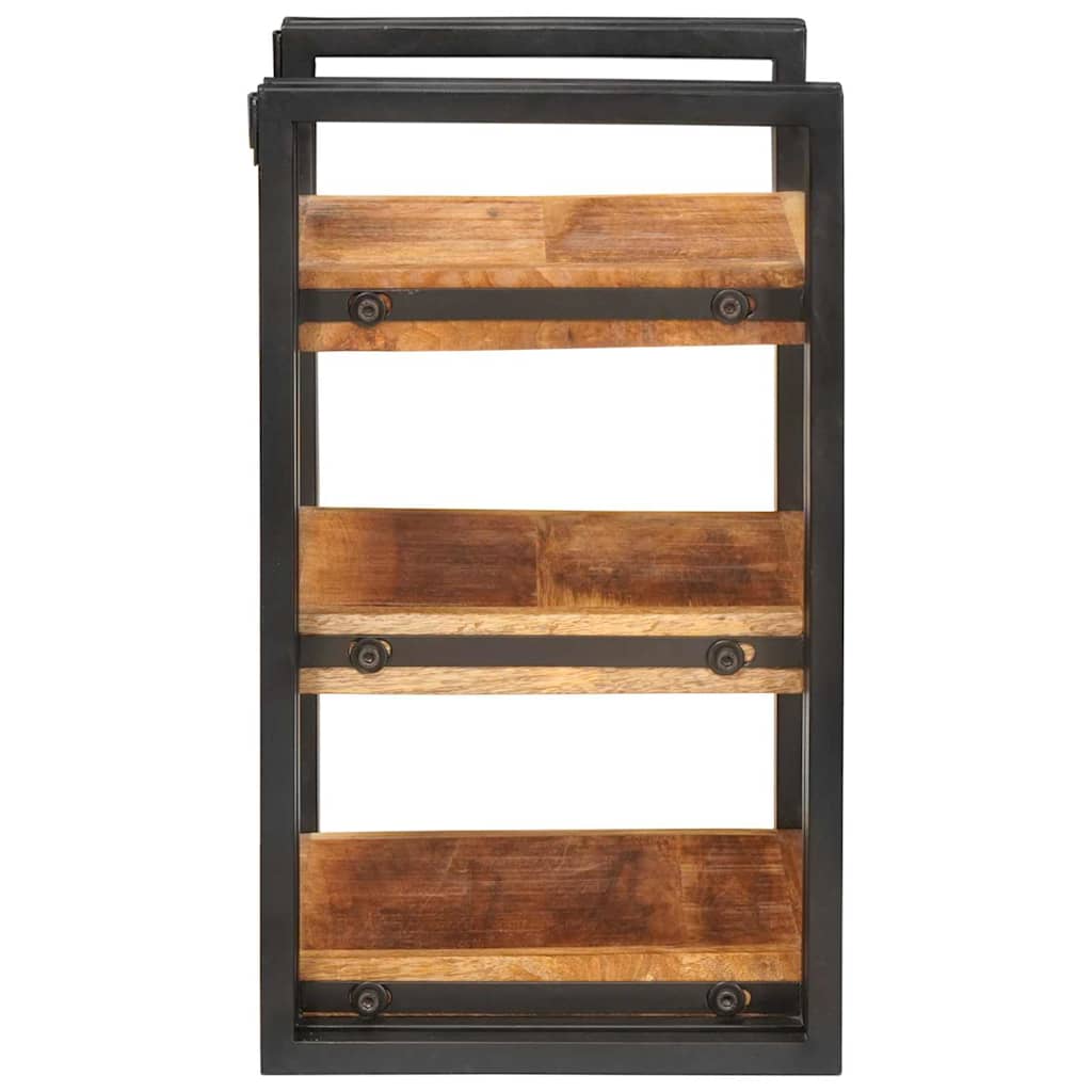 Table de chevet 2 pcs Marron et noir Bois de mangue massif - XIOS