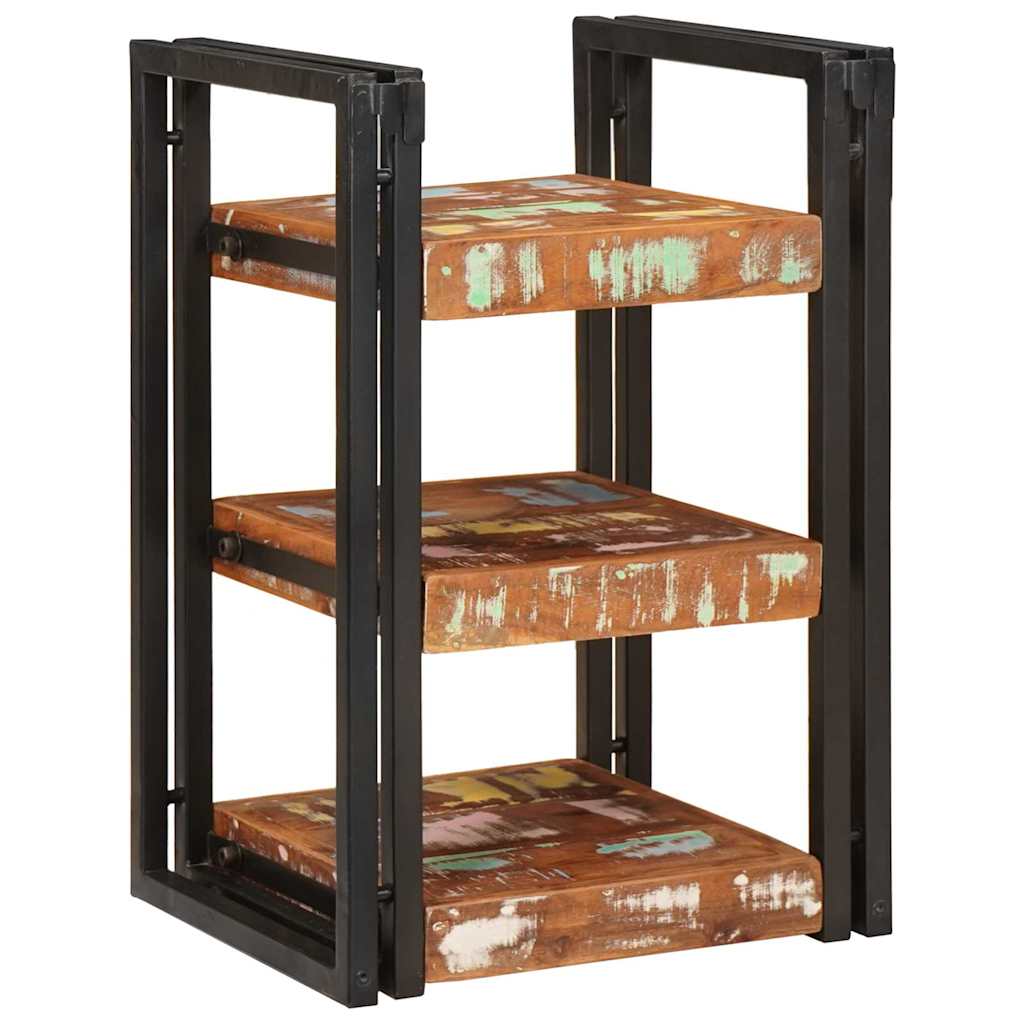 Table de chevet 2 pcs Marron et noir Bois massif récupéré - XIOS