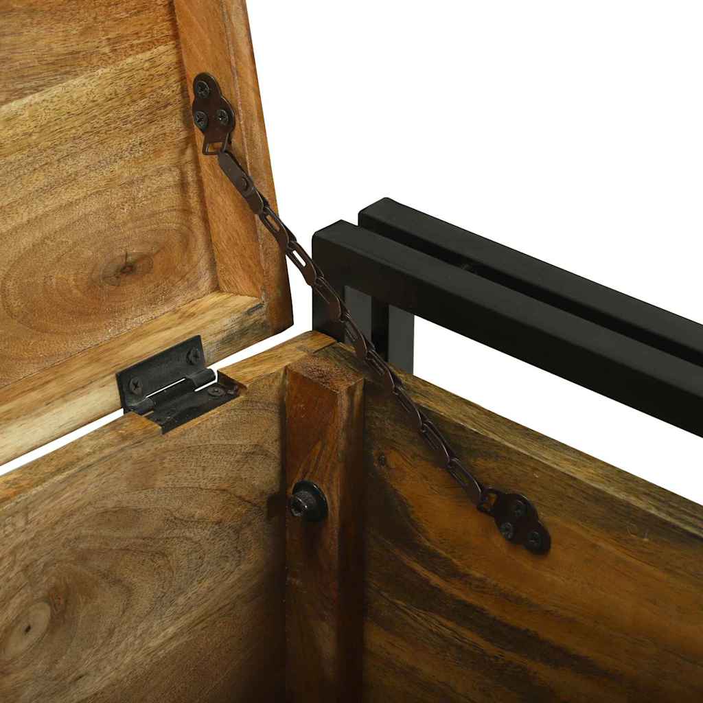 Boîte de Rangement 50 x 50 x 50 cm bois de manguier brut - XIOS