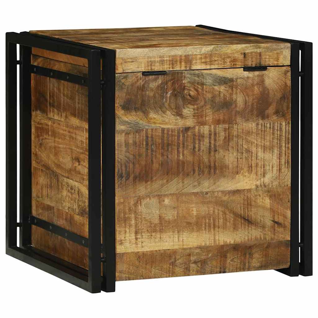 Boîte de Rangement 50 x 50 x 50 cm bois de manguier brut - XIOS