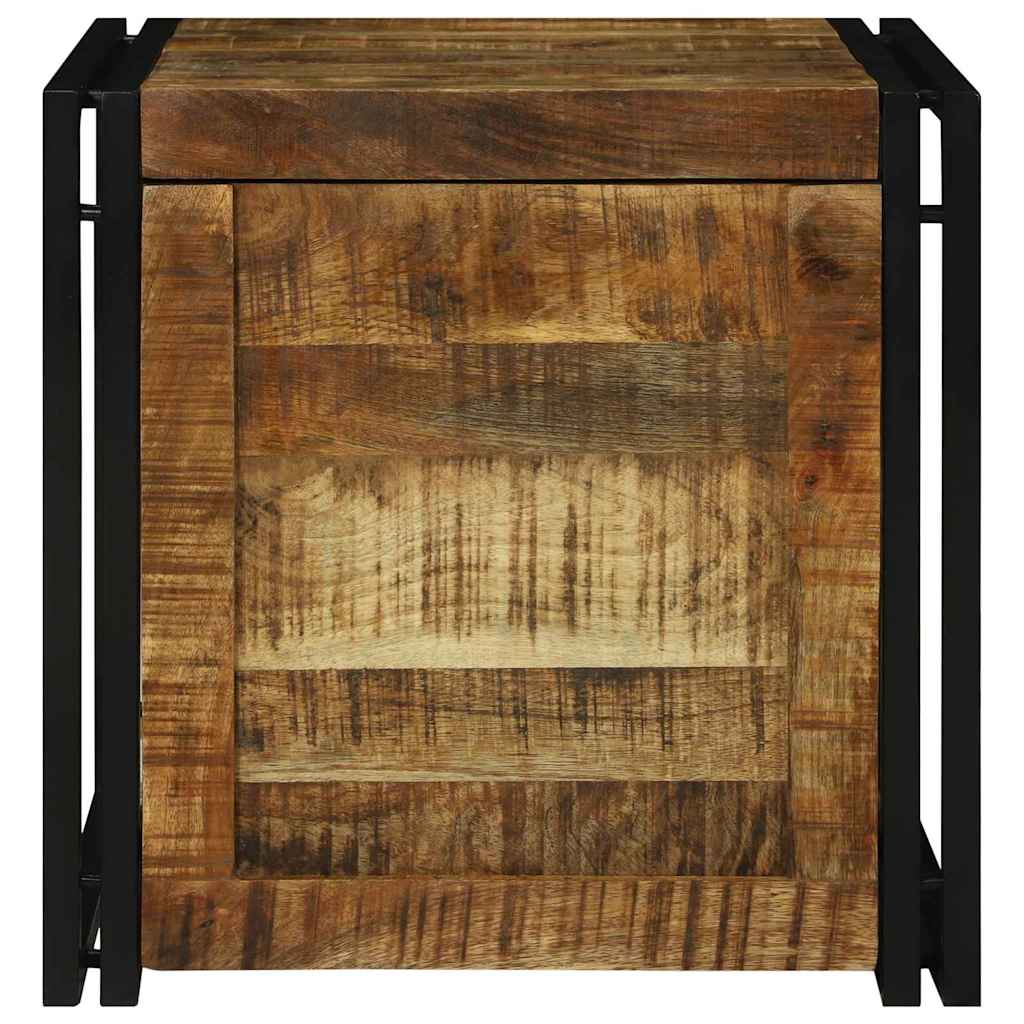 Boîte de Rangement 50 x 50 x 50 cm bois de manguier brut - XIOS