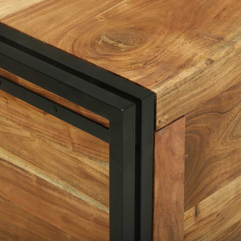 Boîte de Rangement 50 x 50 x 50 cm Bois d'acacia massif - XIOS