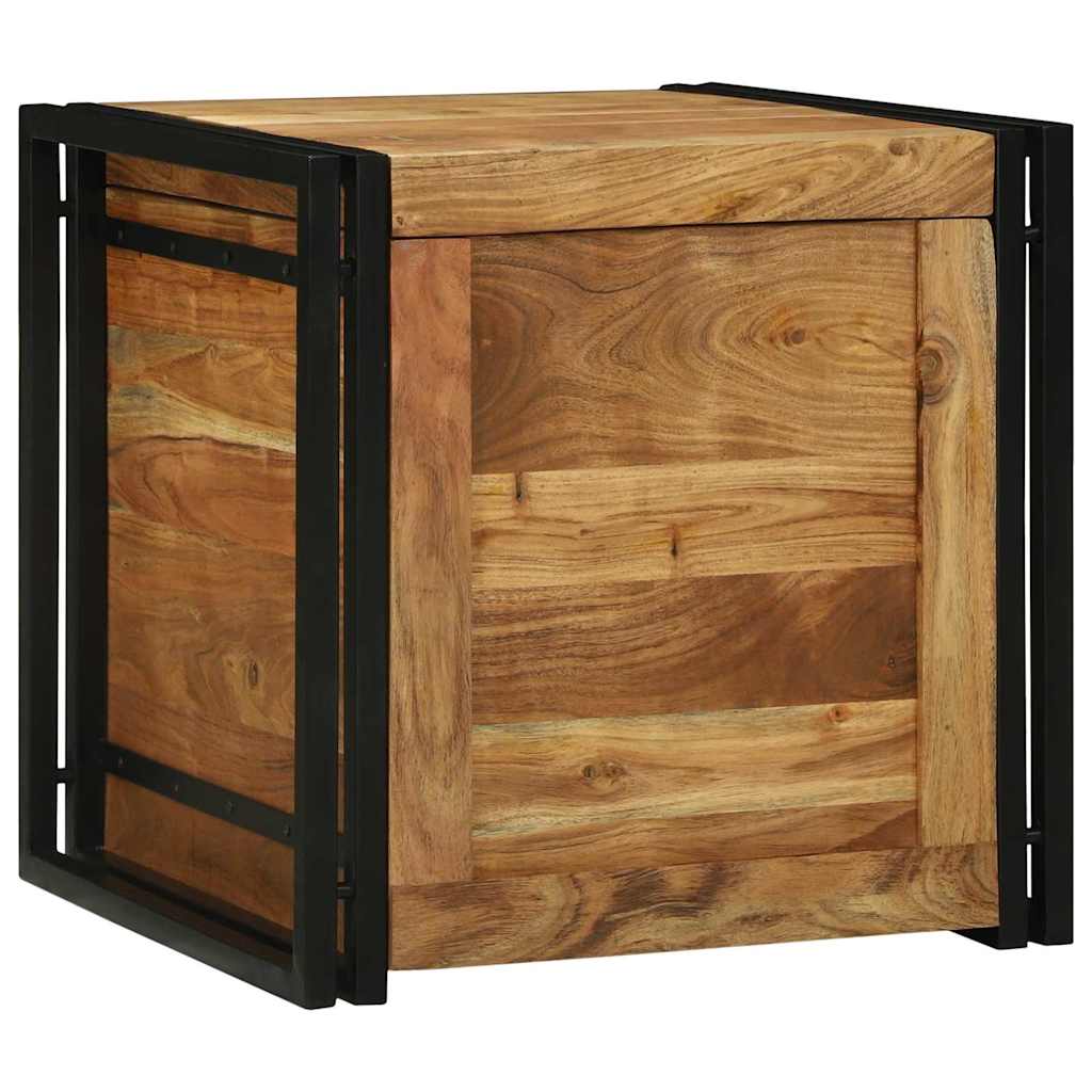 Boîte de Rangement 50 x 50 x 50 cm Bois d'acacia massif - XIOS