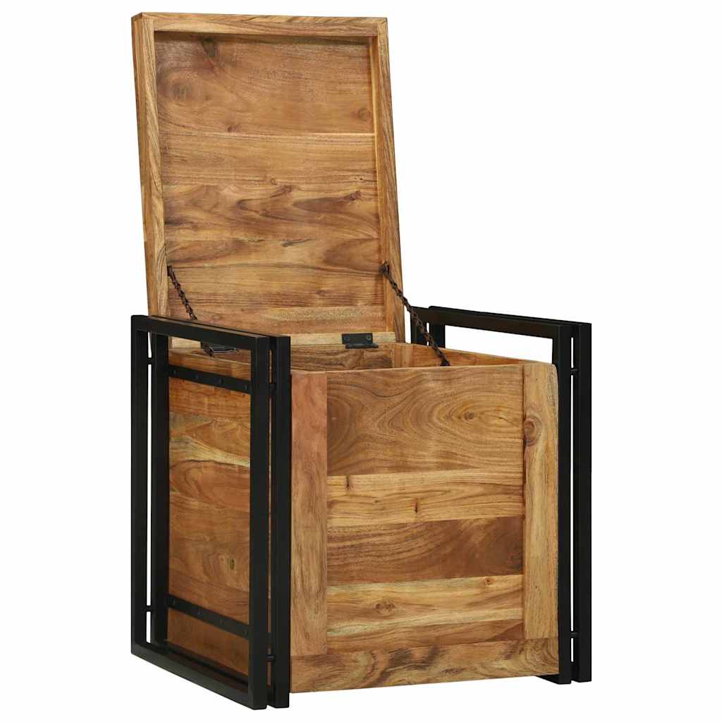 Boîte de Rangement 50 x 50 x 50 cm Bois d'acacia massif - XIOS