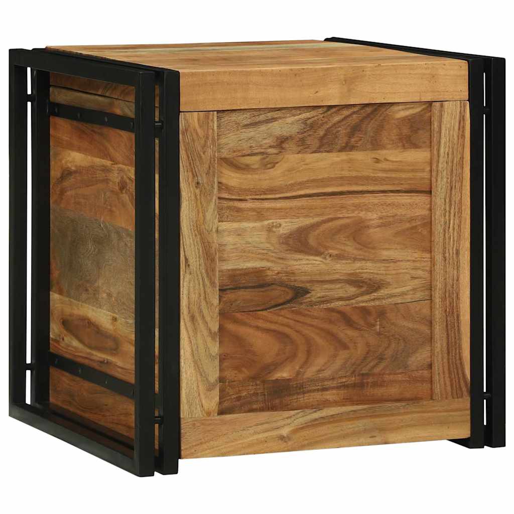 Boîte de Rangement 50 x 50 x 50 cm Bois d'acacia massif - XIOS