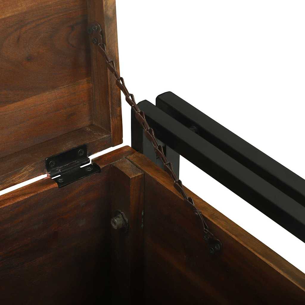 Boîte de Rangement 40 x 40 x 40 cm Bois d'acacia massif