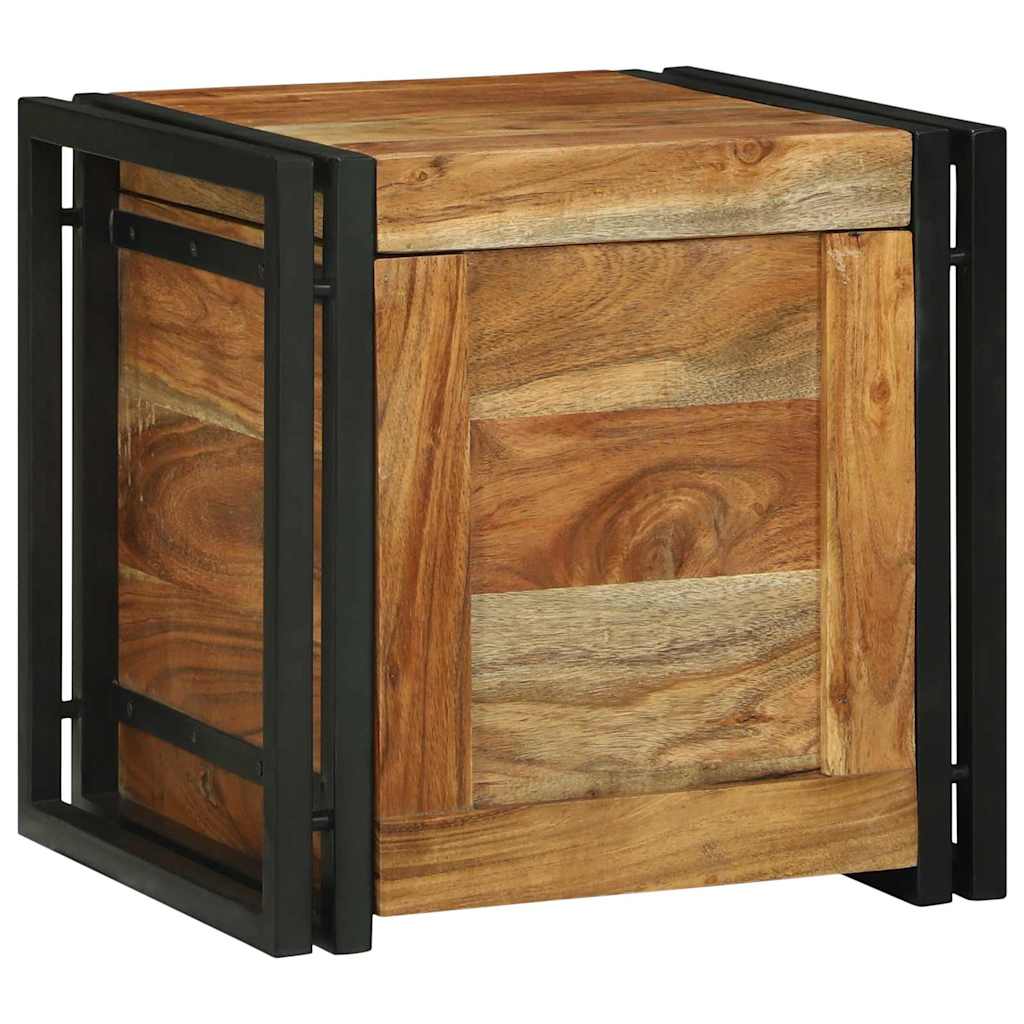 Boîte de rangement 40 x 40 x 40 cm Bois d'Acacia Massif - XIOS