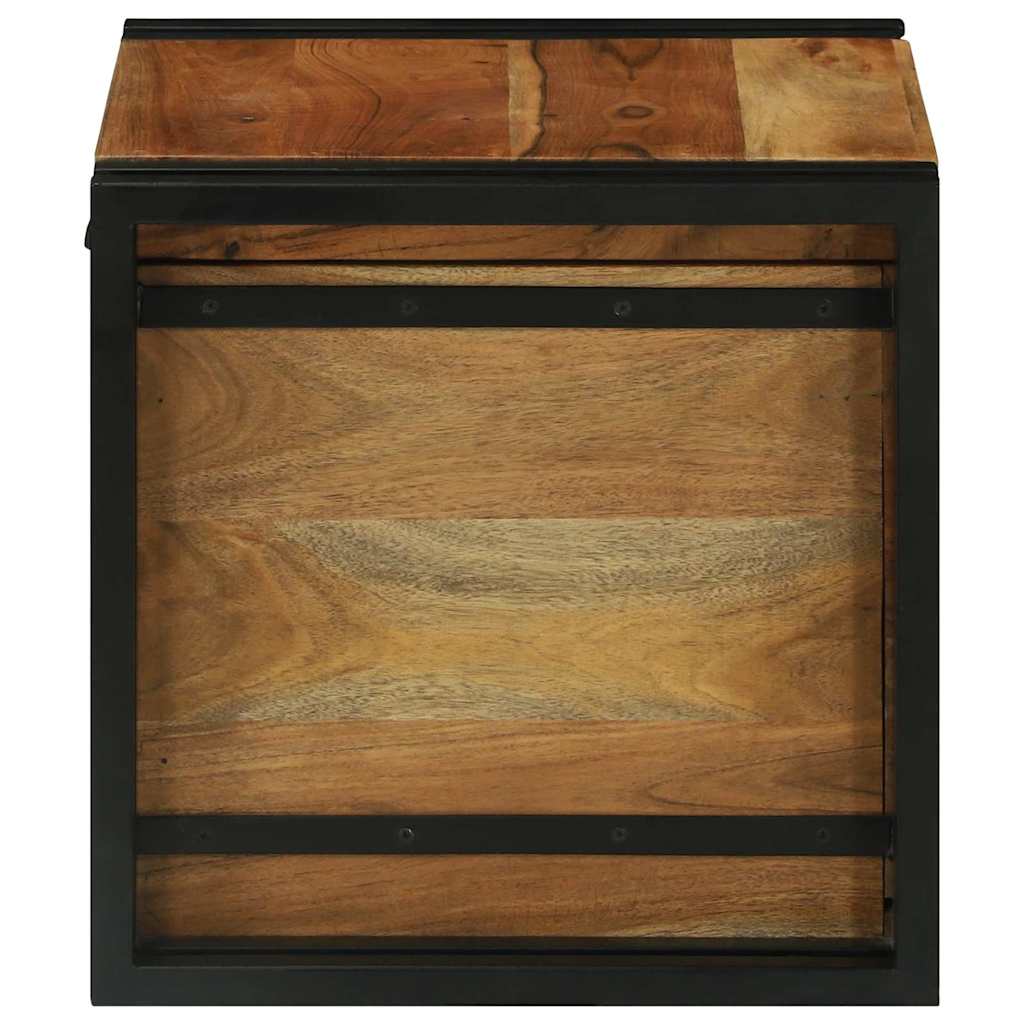 Coffres de rangement 40 x 40 x 40 cm Bois d'acacia massif - XIOS