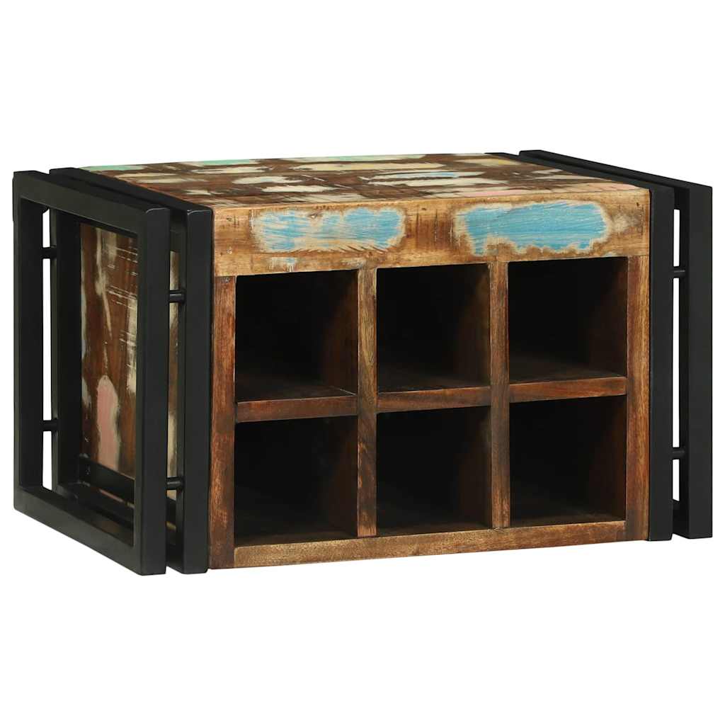 Étagère à vin 2 pc 46 x 35 x 27,5 cm Bois Recyclé Solide - XIOS