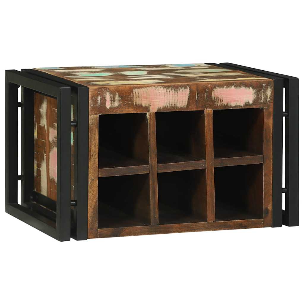 Étagère à vin 2 pc 46 x 35 x 27,5 cm Bois Recyclé Solide - XIOS