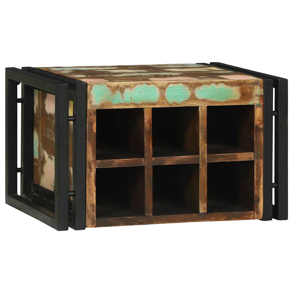 Étagère à vin 2 pc 46 x 35 x 27,5 cm Bois Recyclé Solide - XIOS