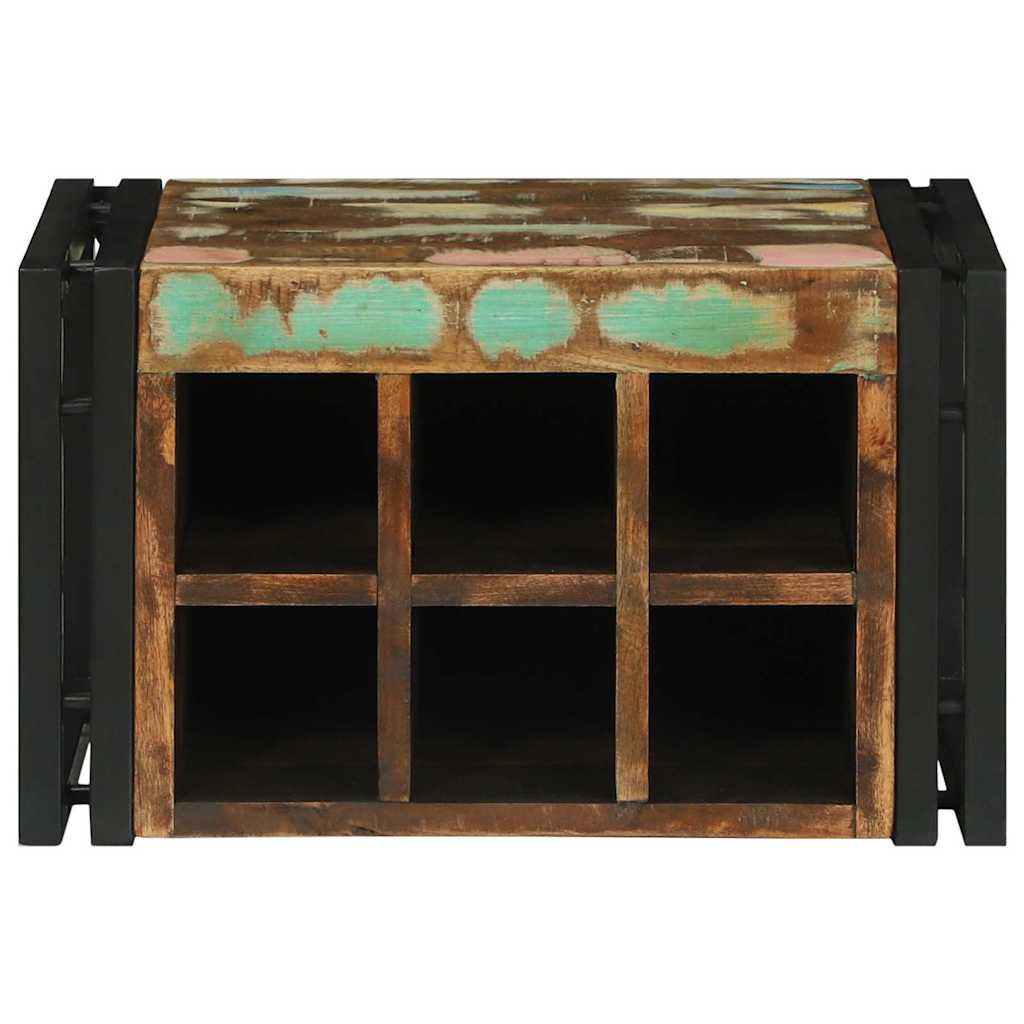 Étagère à vin 2 pc 46 x 35 x 27,5 cm Bois Recyclé Solide - XIOS