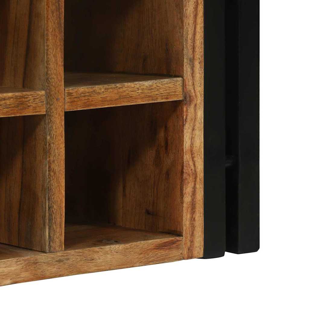 Étagère à vin 2 pc 46 x 35 x 27,5 cm Bois d'Acacia Massif - XIOS