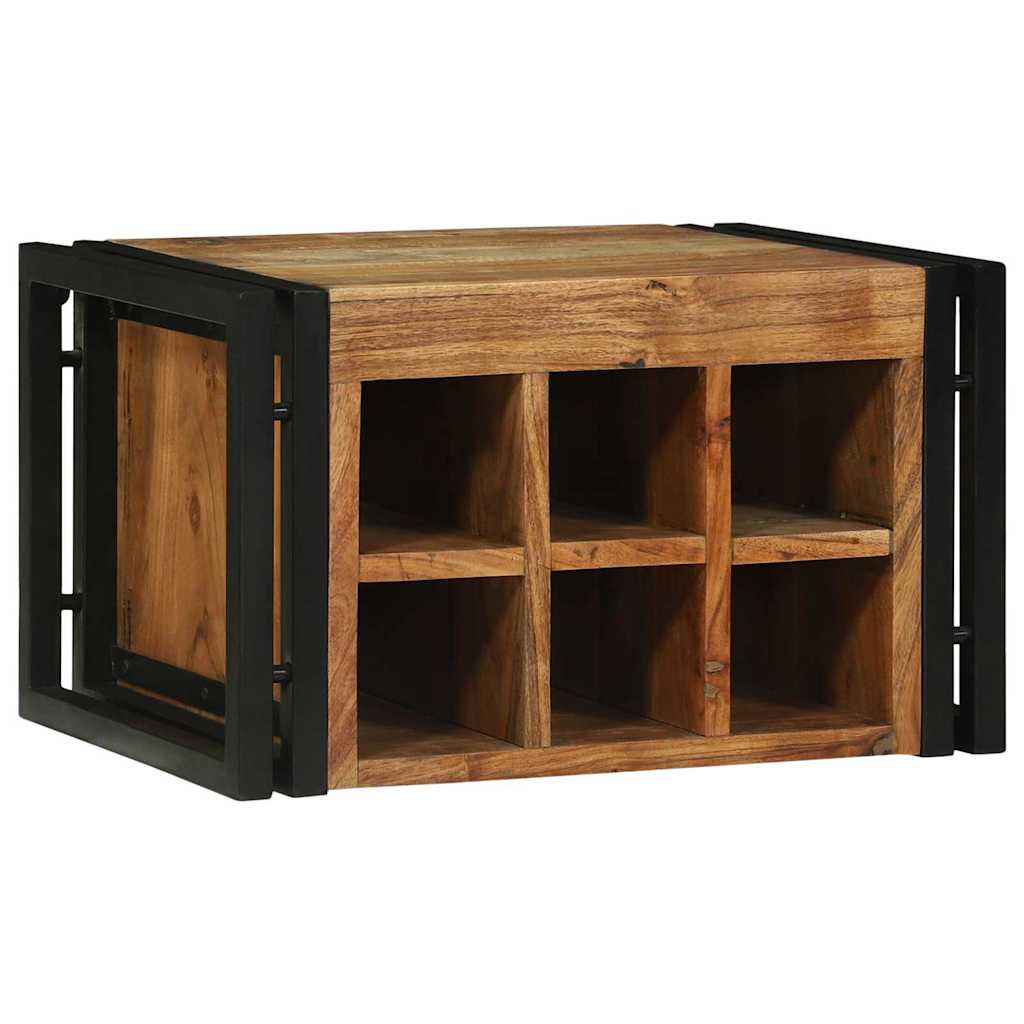 Étagère à vin 2 pc 46 x 35 x 27,5 cm Bois d'Acacia Massif - XIOS