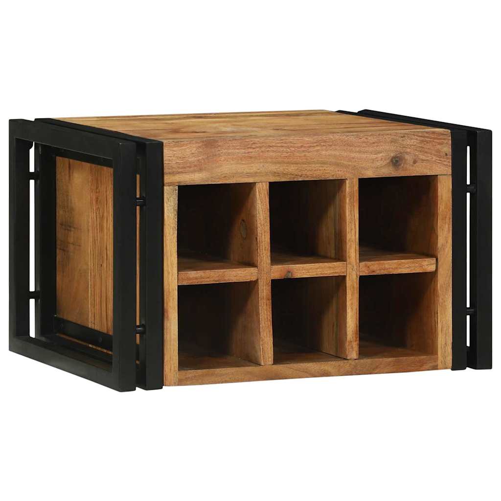 Étagère à vin 2 pc 46 x 35 x 27,5 cm Bois d'Acacia Massif - XIOS