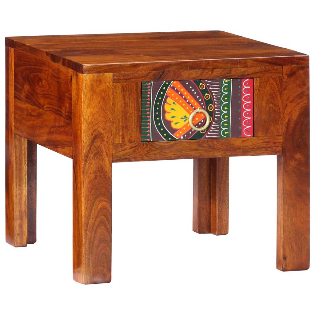 Table de chevet 40x40x36 cm bois d'acacia massif - XIOS