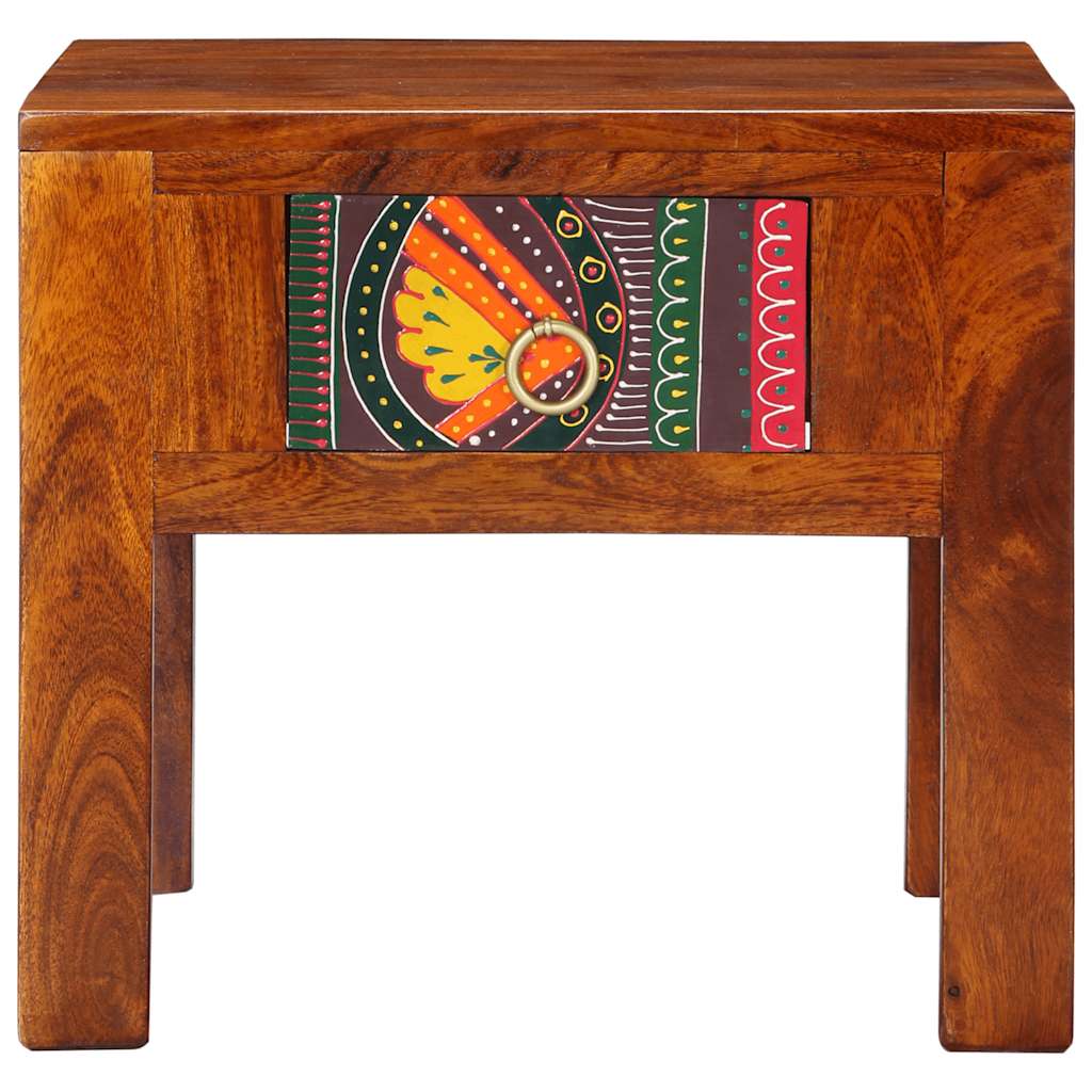 Table de chevet 40x40x36 cm bois d'acacia massif - XIOS