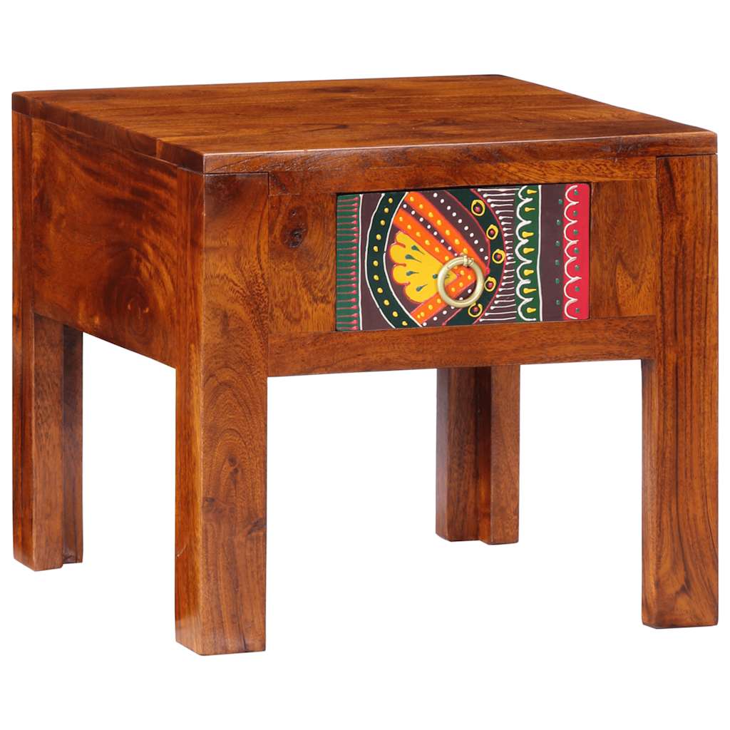 Table de chevet 40x40x36 cm bois d'acacia massif - XIOS