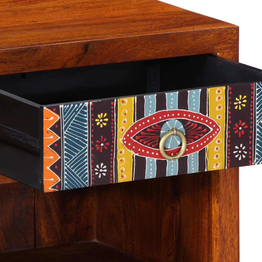 Table de chevet 40x35x45 cm bois d'acacia massif - XIOS