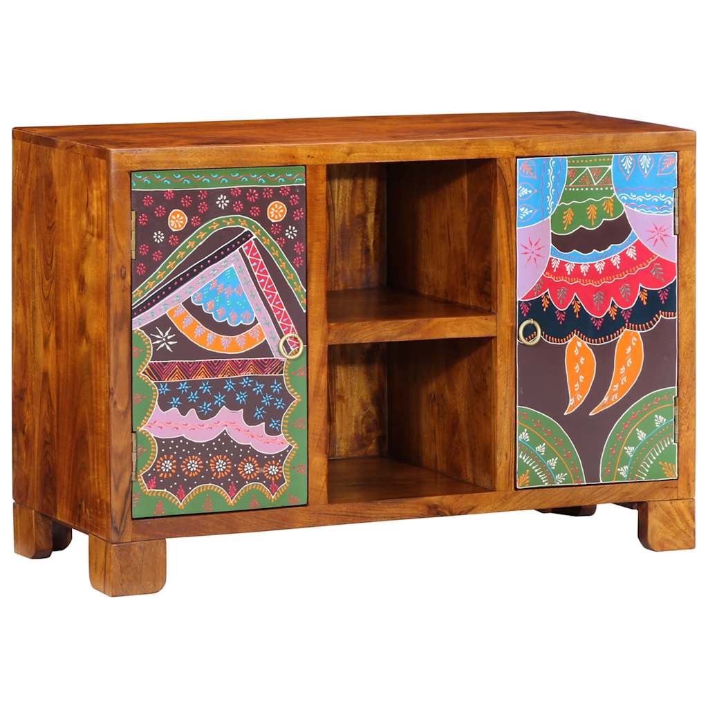 Buffet multicolore 90x35x60 bois massif d'acacia - XIOS