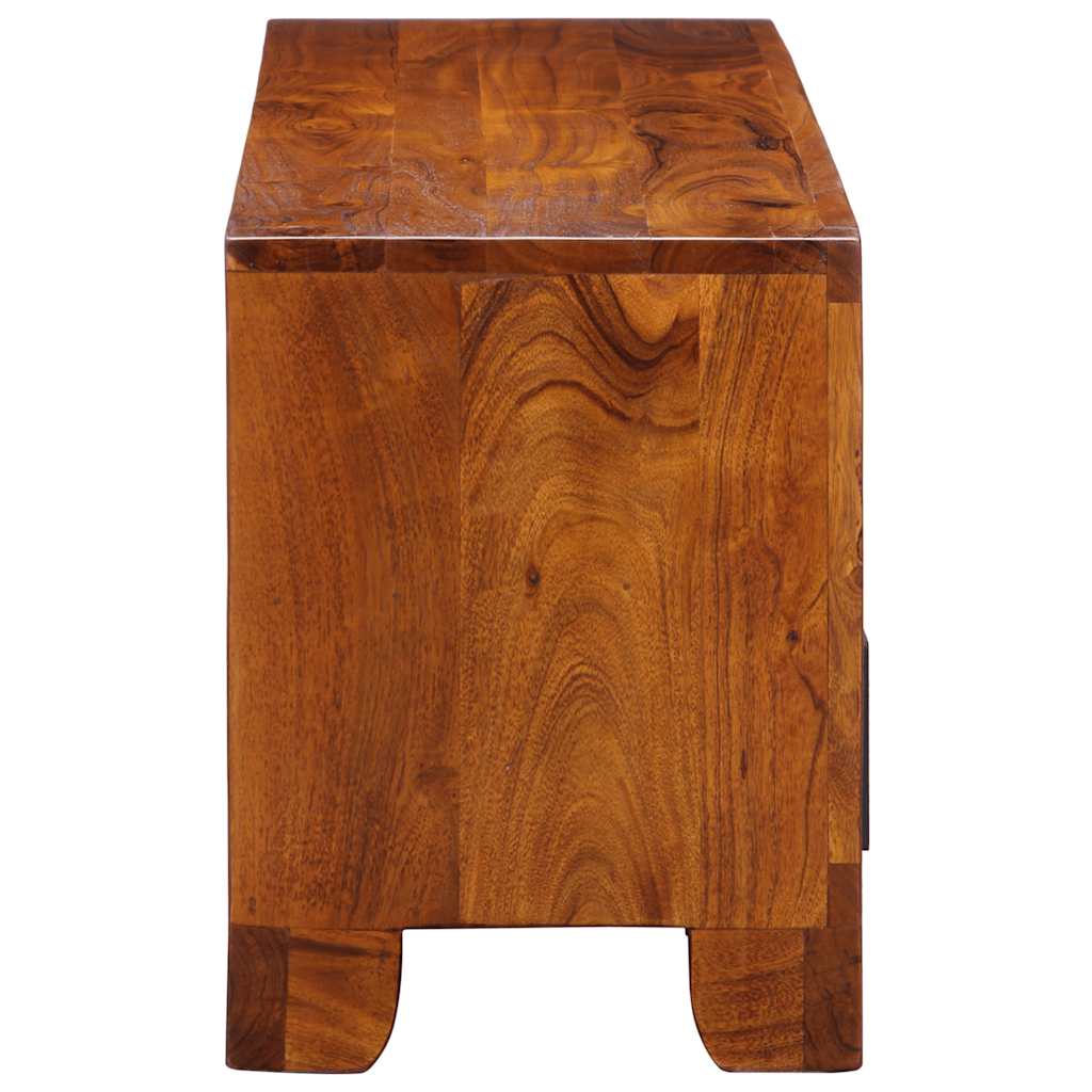 Meuble TV multicolore 110x30x40 bois d'acacia massif - XIOS