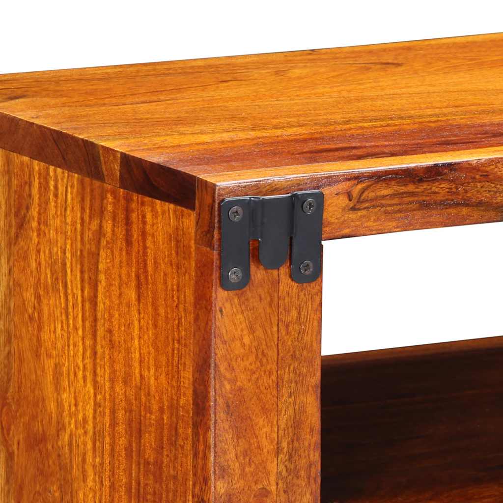 Meuble TV mural multicolore 90x30x30 bois massif d'acacia - XIOS